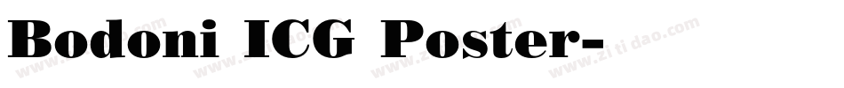 Bodoni ICG Poster字体转换